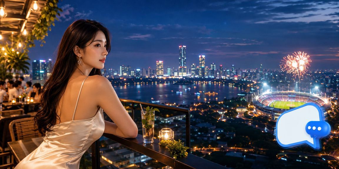 Khung cảnh Hà Nội với người dùng truy cập nền tảng giải trí 849 bên tách cà phê